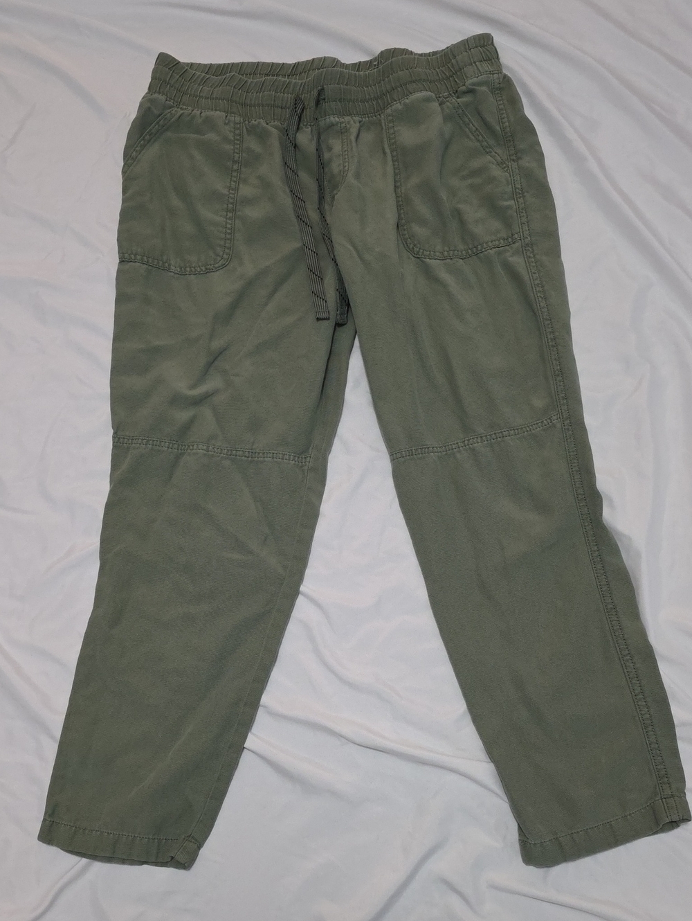 Maurices Womens Olive Drawstring Linen Pants